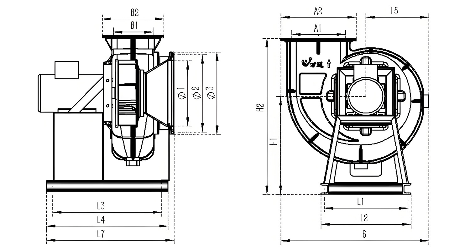 节能防腐风机安装图