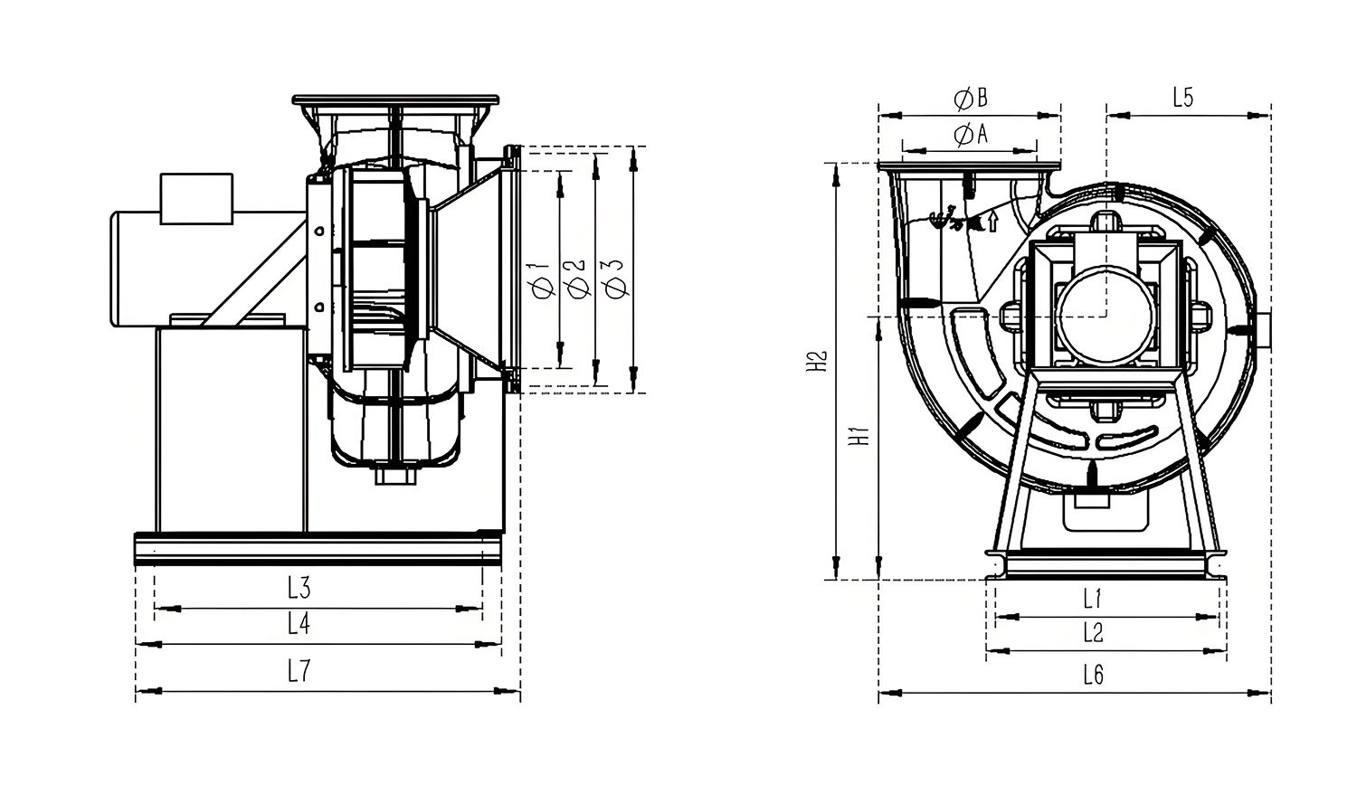 高效离心风机安装图