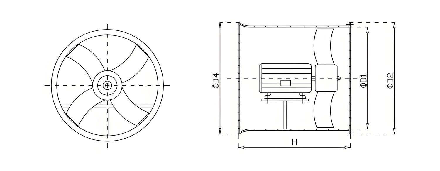 防腐轴流风机安装图