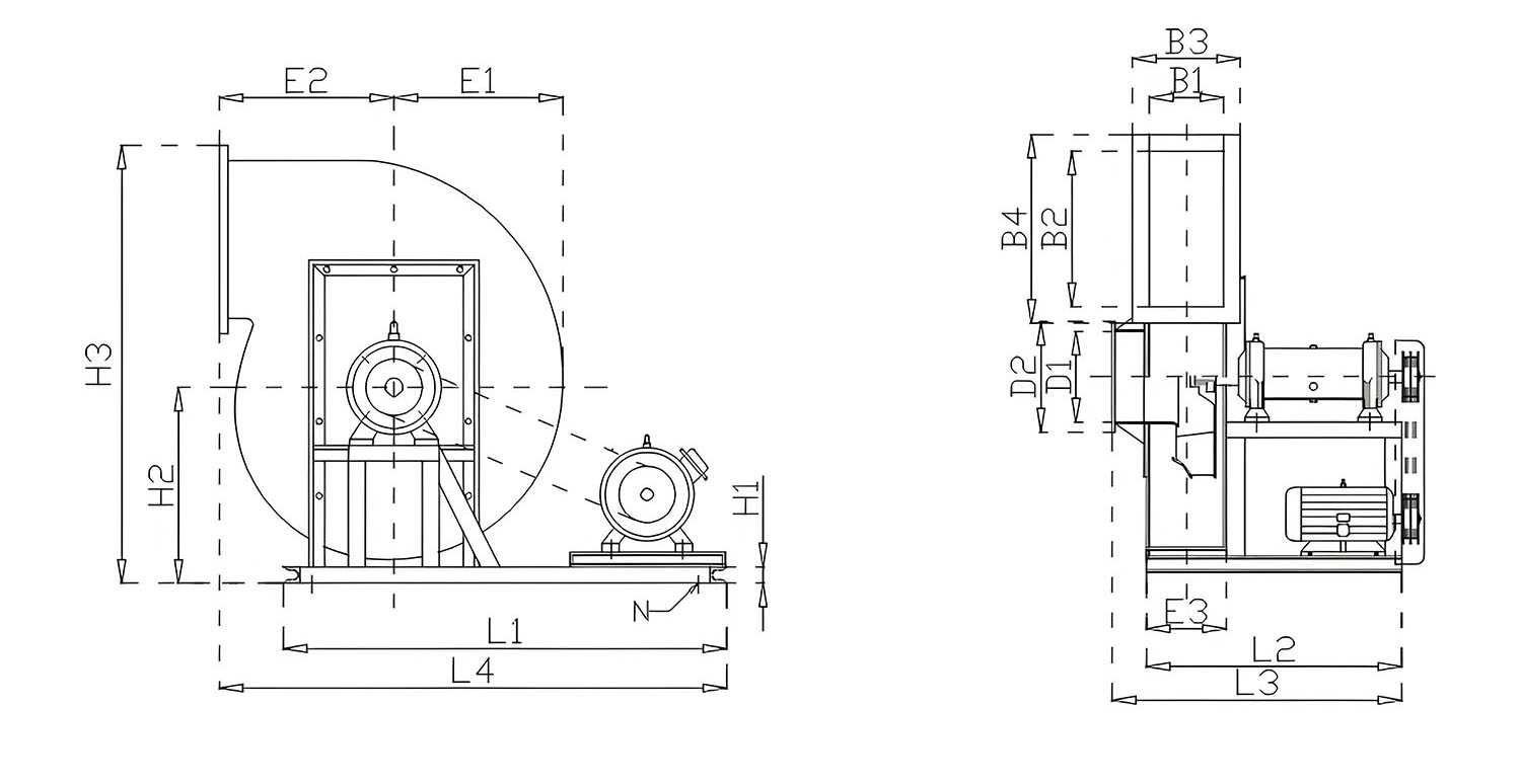 PP高压风机安装图
